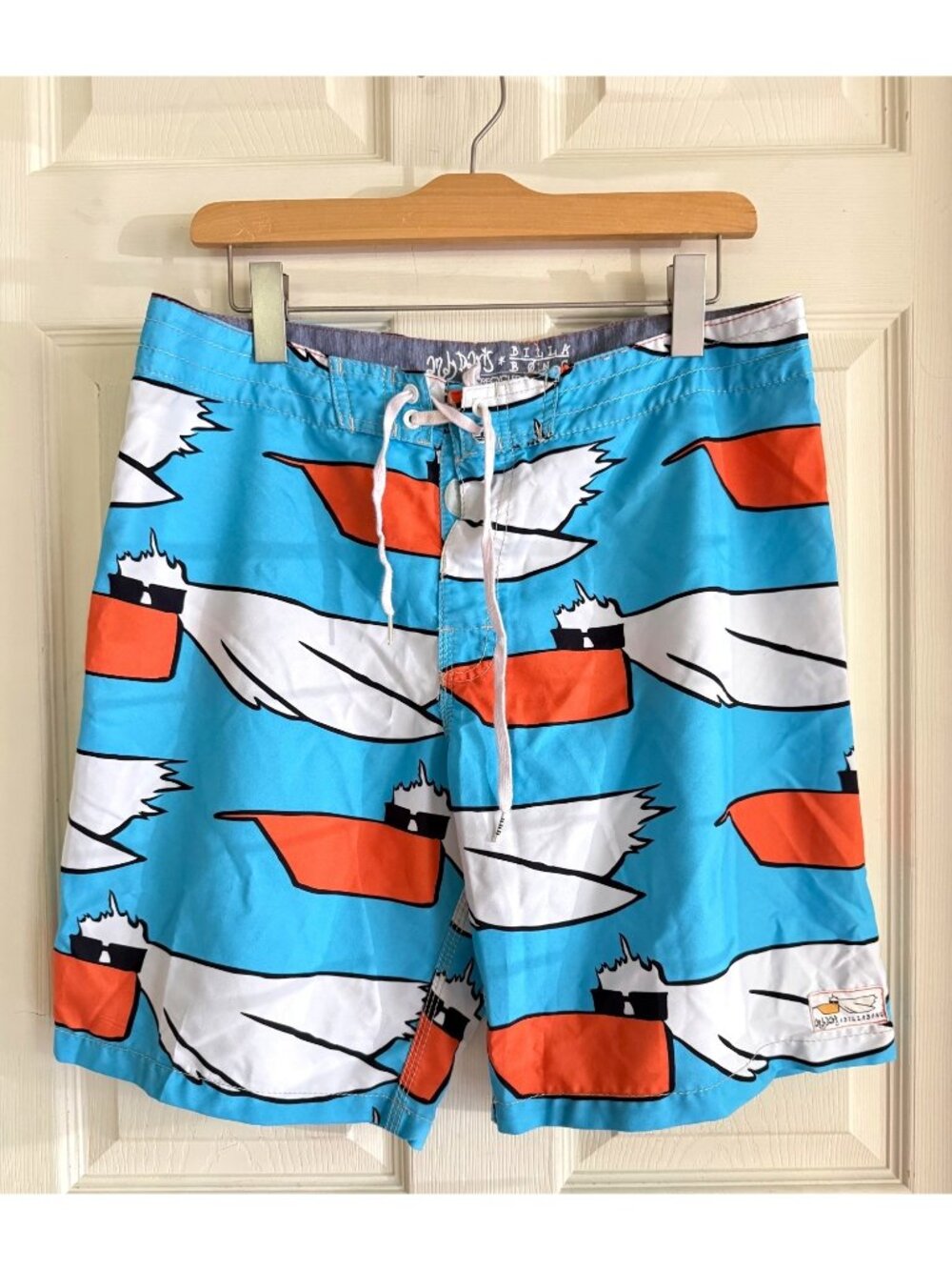 size 34 rare Billabong Andy Davis Board Shorts Mens Beach Swim Trunks pelican bi